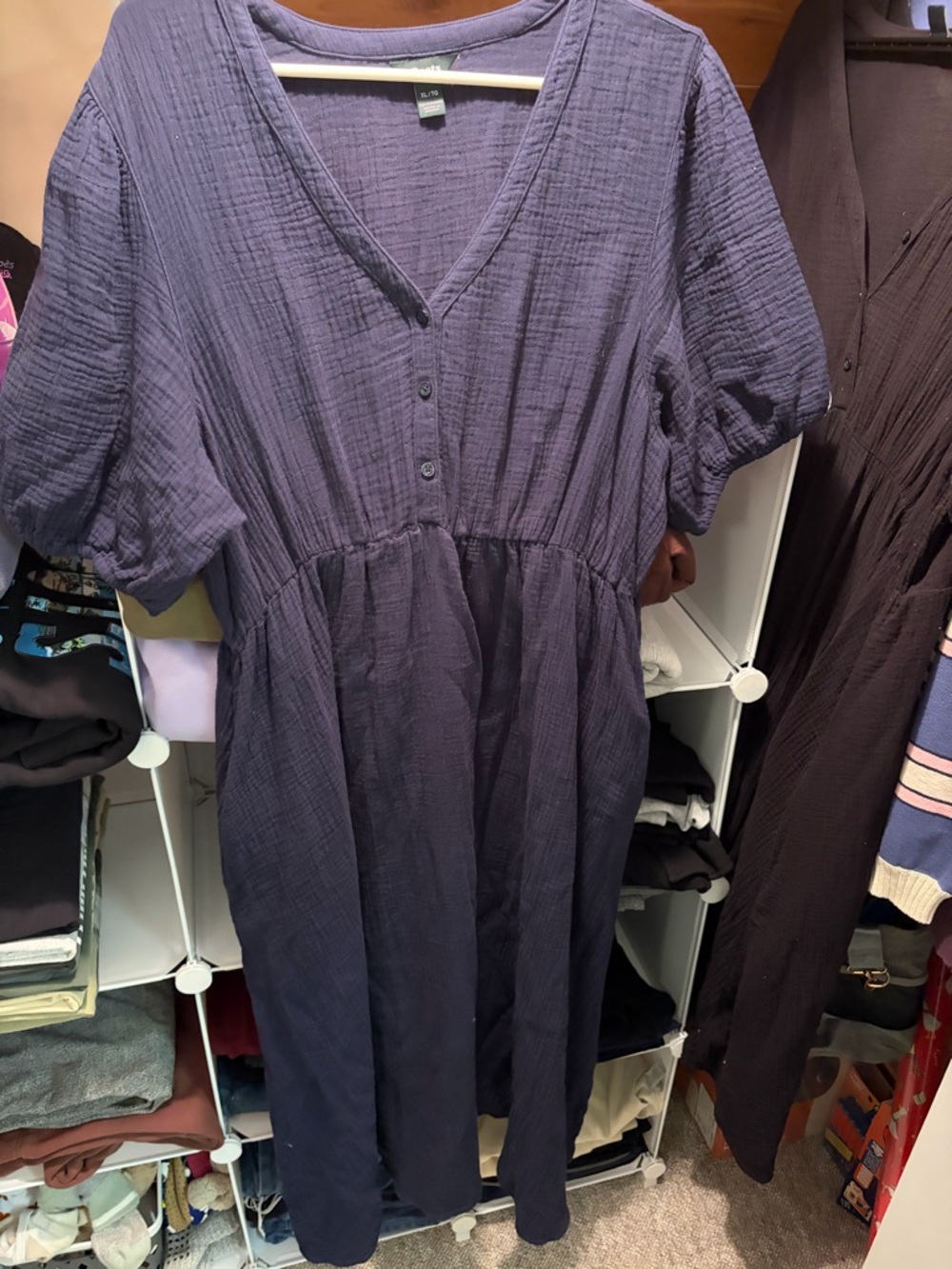 Roots Plum V-Neck Midi Dress